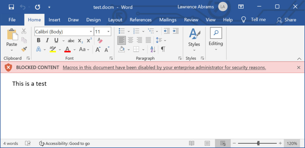 Memblokir Makro Microsoft Office